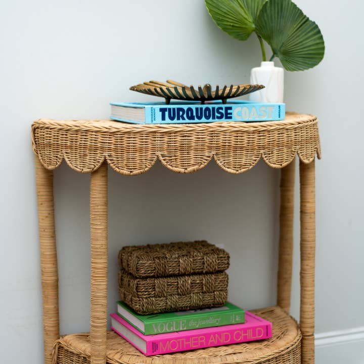 Auden & Avery - Wholesale Side Table - Demilune Half Round Scalloped Side Table Pre-Sale0