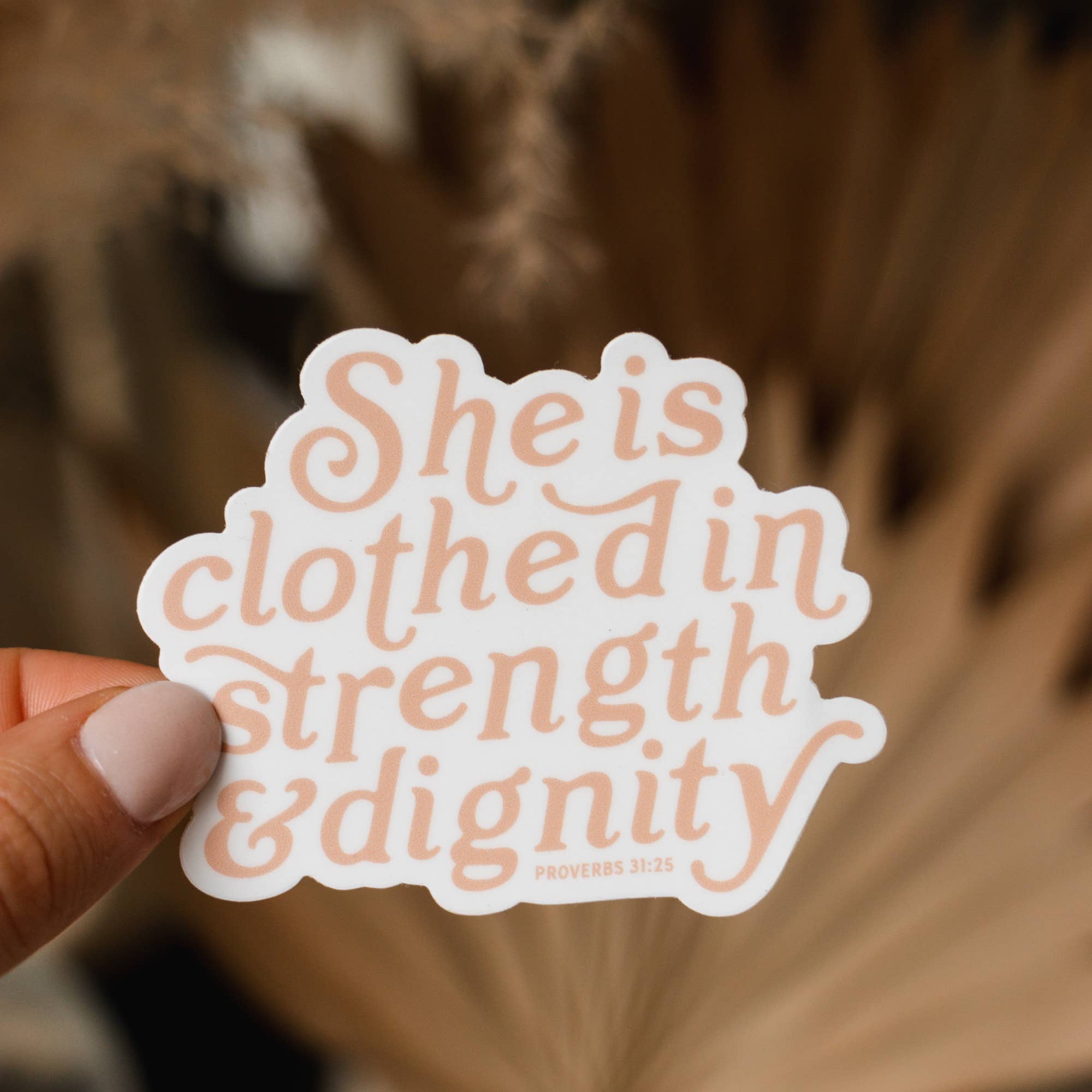 The Anastasia Co - Wholesale Sticker - Sticker voor kracht en waardigheid - Blush1