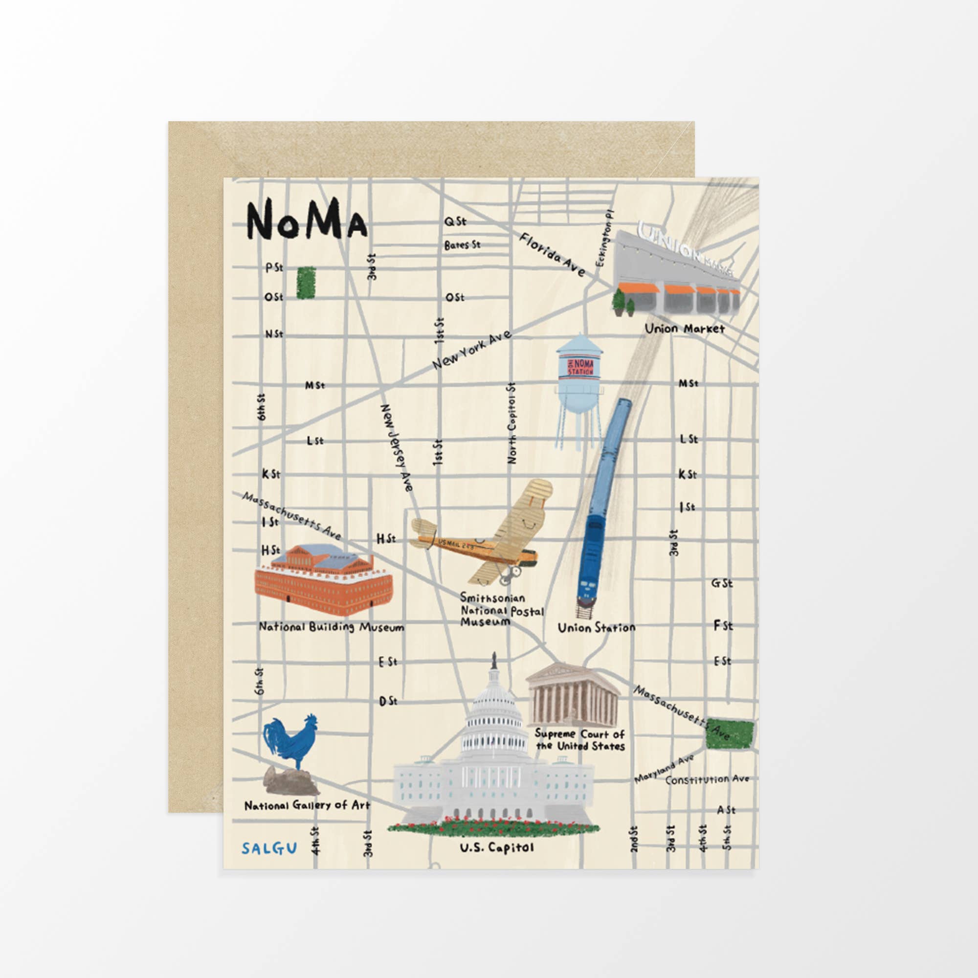 Salgu - Vente Carte de vœux classique - Carte de vœux - Carte de NoMa à Washington DC0