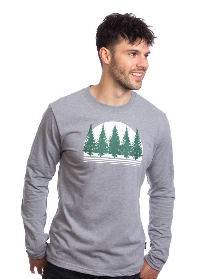 Boreal Forest Långärmad T-shirt herr — Ekologisk bomull för wholesale av PLB Design