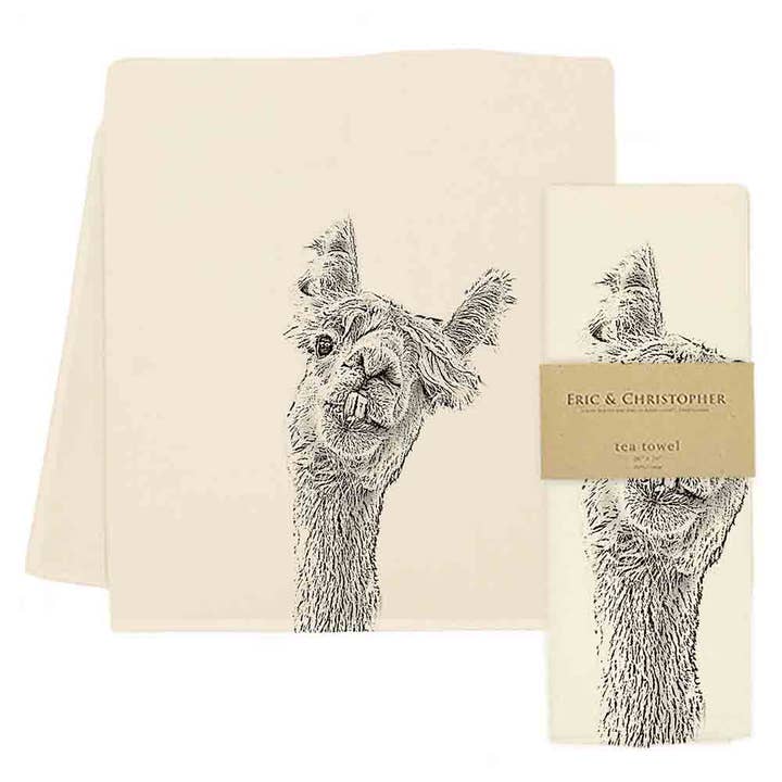 Alpaca Tea Towel for wholesale by Eric & Christopher