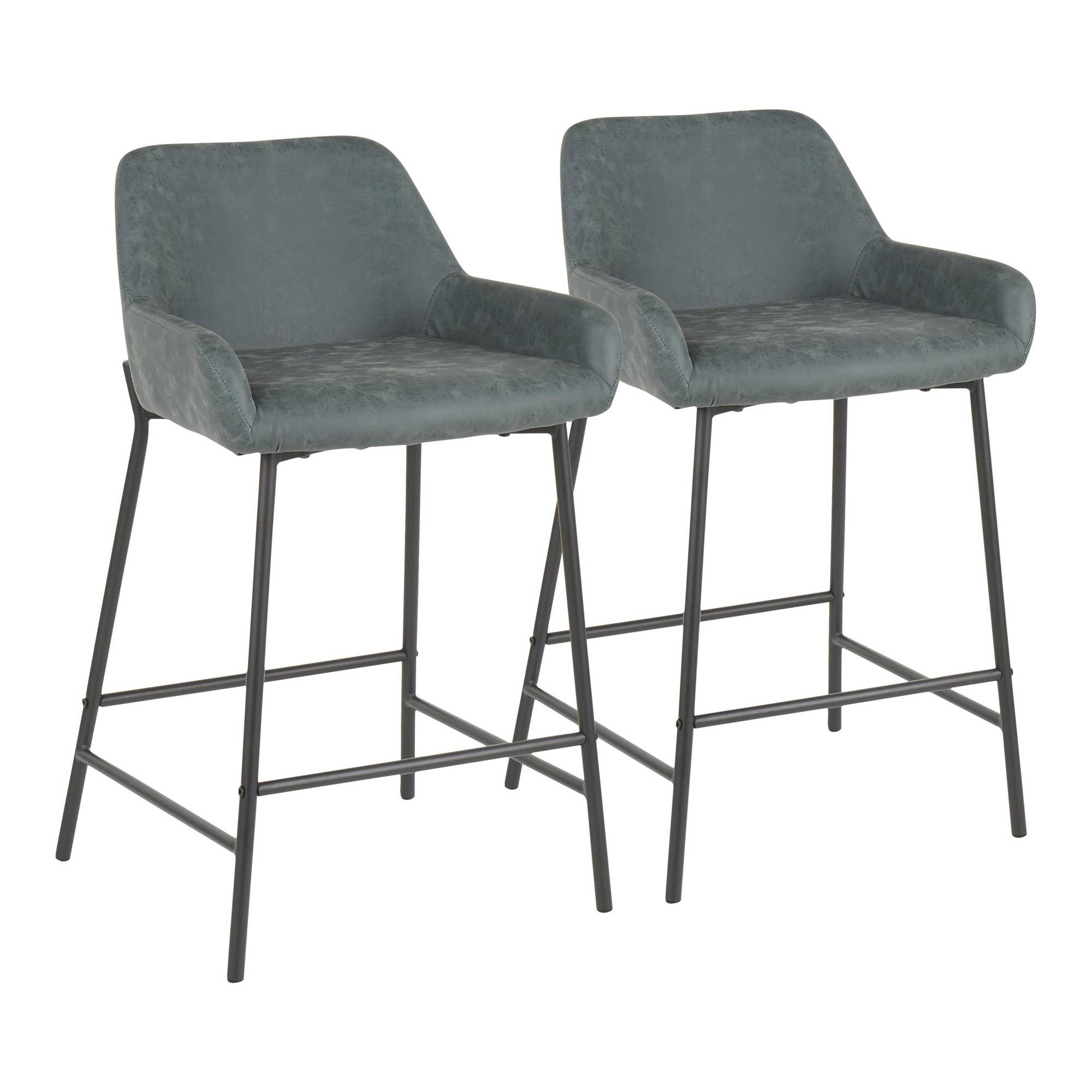 LumiSource and Grandview Gallery - Wholesale Stool - Daniella 24" Fixed-Height Counter Stool BK - Set of 228