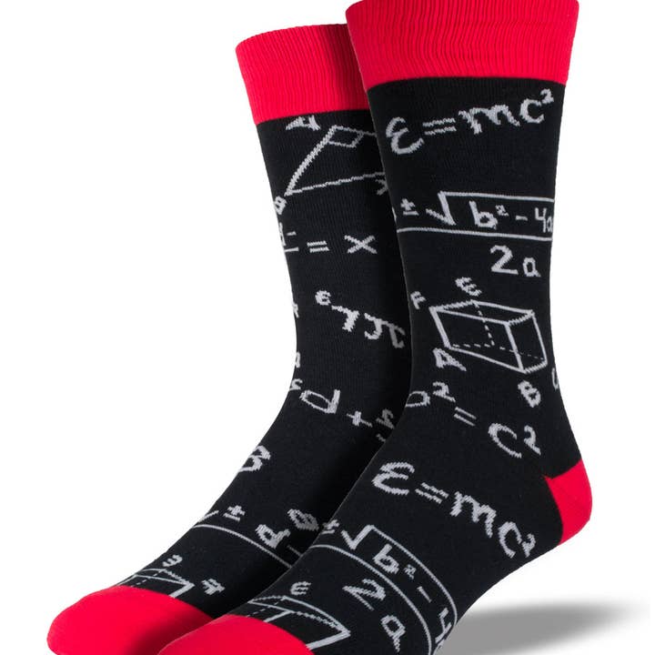 Socksmith Mens Socks - Math Black for wholesale by Bobangles