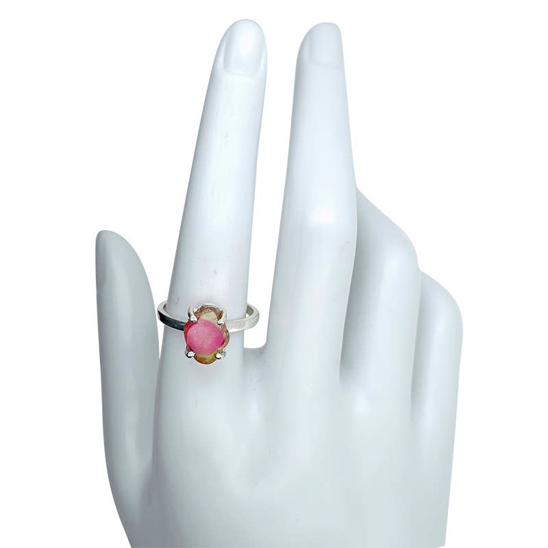 Amberman - Wholesale Cocktail/Statement Ring - Freeform Tourmaline Sterling Silver Ring3