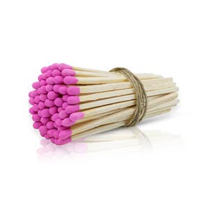 100 Craft Color Matches Bundle (3.75 inches) - Wholesale Bulk Safety  Matches (Pink, 100 Matches)