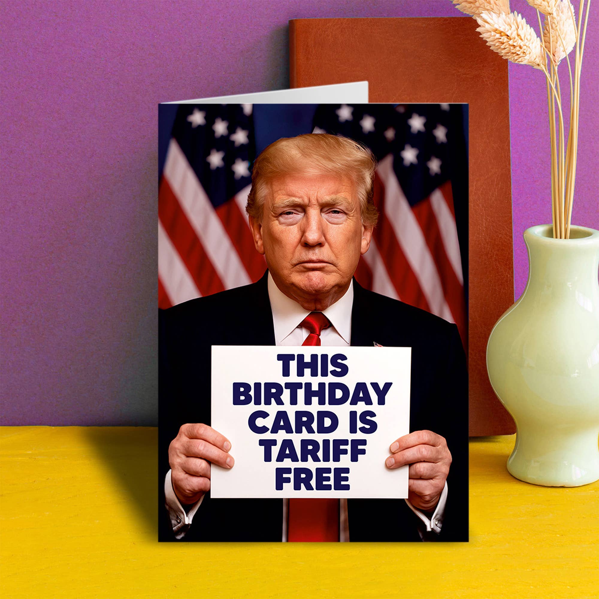 Dean Morris Cards – wholesale Birthday card – Donald Trump Tariff Free Greeting Card2