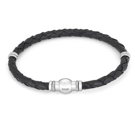 Bracelet H2on italien à bandes noir pour la vente par Midhaven Ltd - Tribal Steel