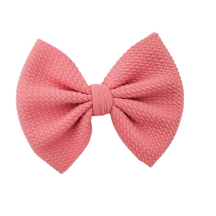 Sophia Hair Bow - Salmon for wholesale by Caylee & Co