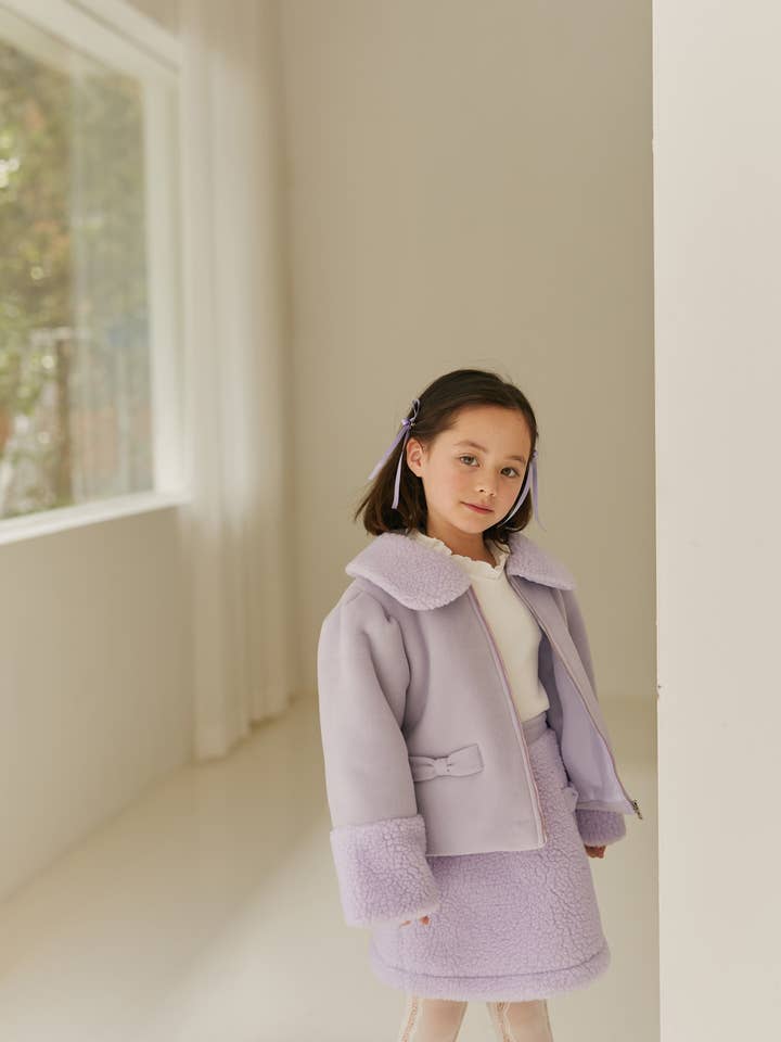 Conjuntos de peluche en morado claro para venta al por mayor de IMOIMO KIDS