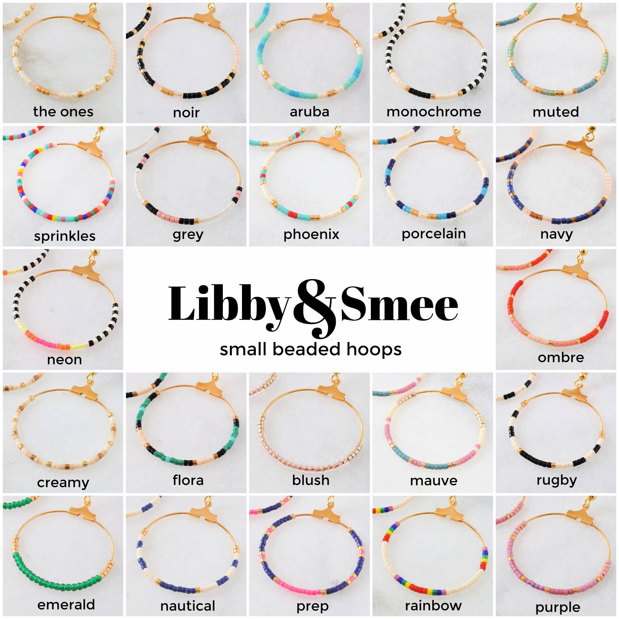 Libby & Smee – Großhandel Hoops – Kleine Hoops mit Perlen24