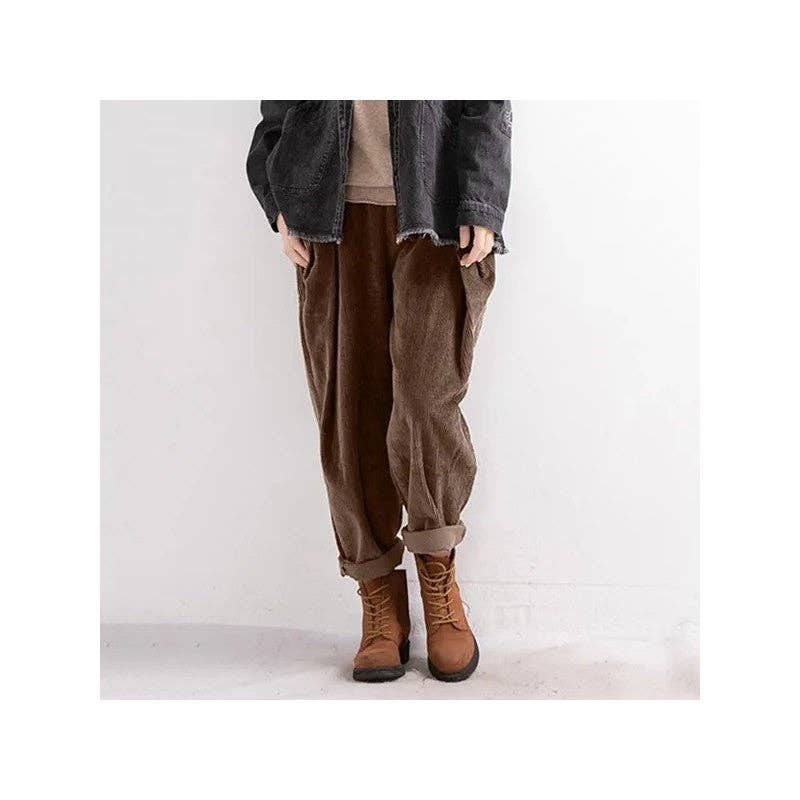 OceanusSwim - Wholesale Pants - Women's - Corduroy Casual Harem Pants0