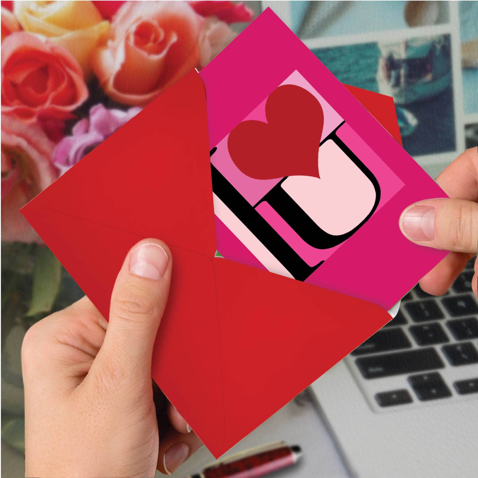 NobleWorks – Cartão de Dia dos Namorados por atacado – Cartão de Dia dos Namorados - Quadrados do Amor3