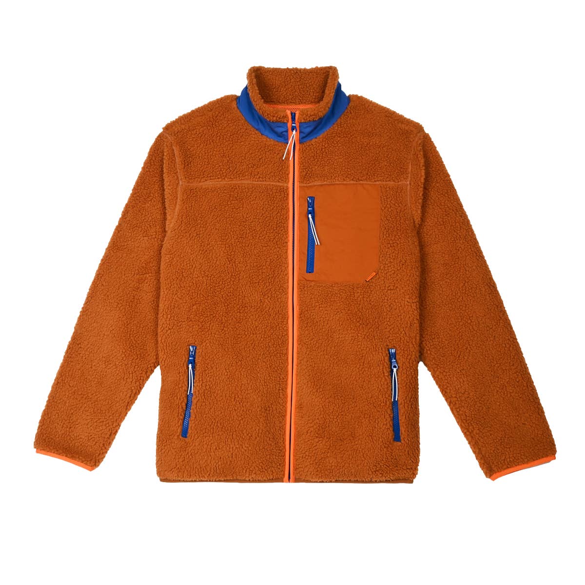 BILLYBELT – Casaco - Unissexo por atacado – Sherpa misto camel com zíper0