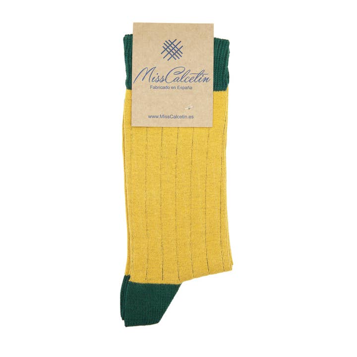 MissEvergreen Curry Ribbed Low Rib Sock for wholesale by MissCalcetin