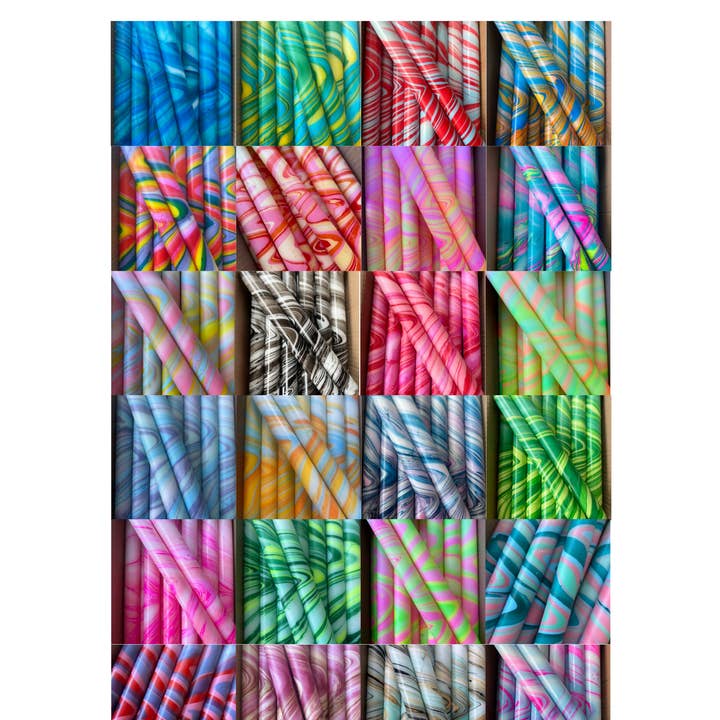 The Colour Emporium - Wholesale Tapered candle/candlestick - Marbled Candles Individual12