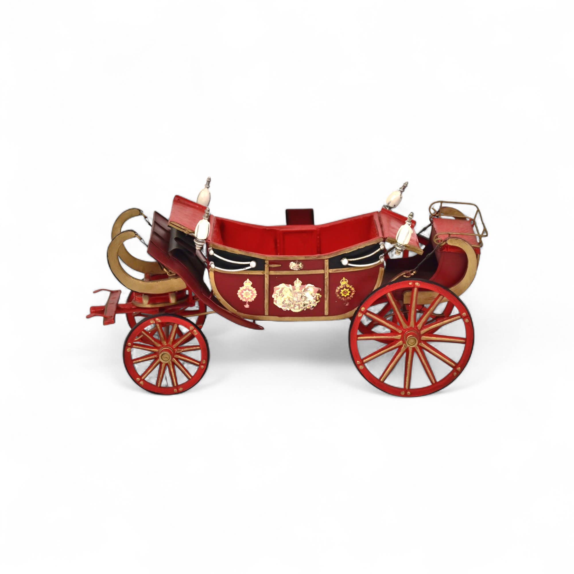 Cheungs Home Decor - Venta al por mayor Figura decorativa - Modelo de diligencia vintage de metal de 16,5" - Rojo0