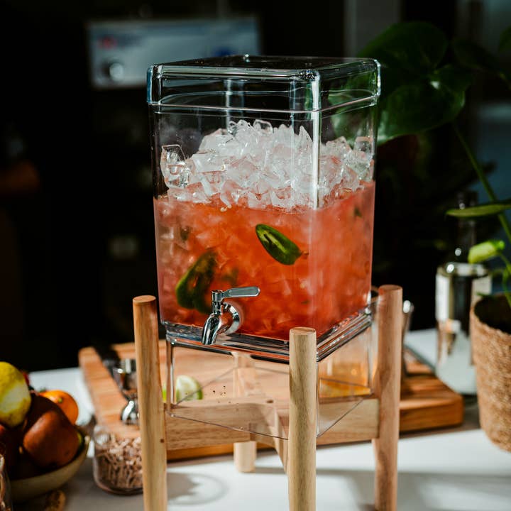 Clear Cascade 2 GL. Beverage Dispenser for wholesale on Faire4