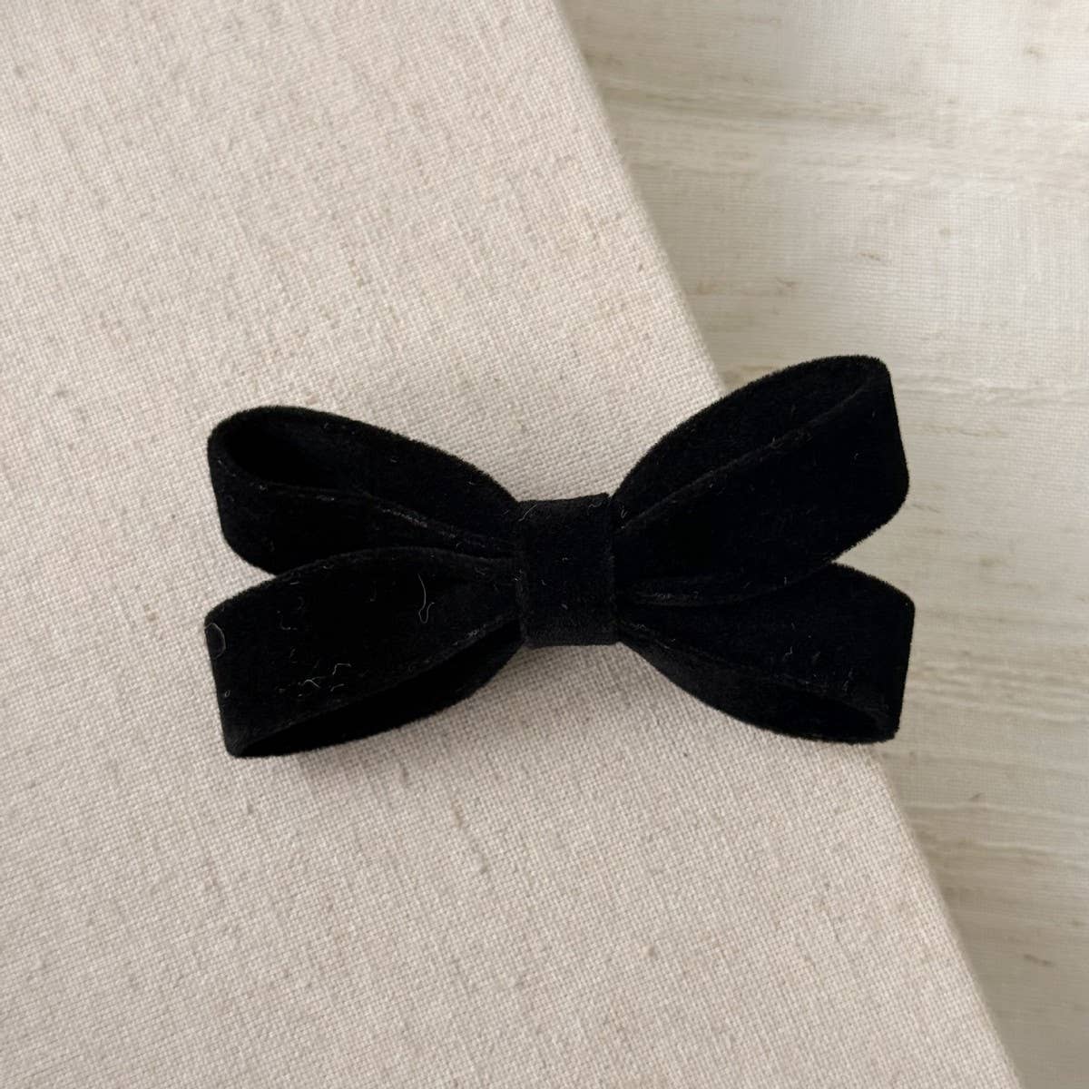 ACCITY - Wholesale Hair Clip - Women's - Velvet Bow Hair Clip Sweet Side Bang Pin_CWAHA078151