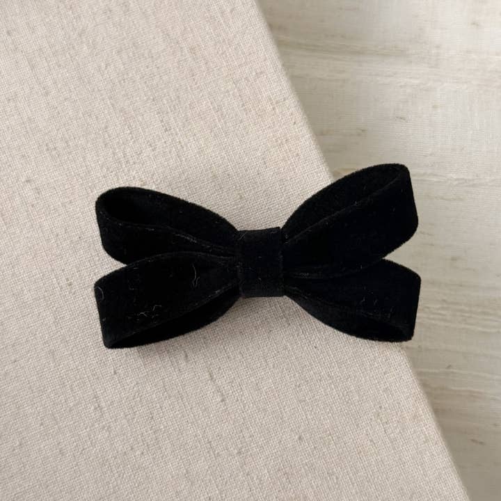 ACCITY - Wholesale Hair Clip - Women's - Velvet Bow Hair Clip Sweet Side Bang Pin_CWAHA078151