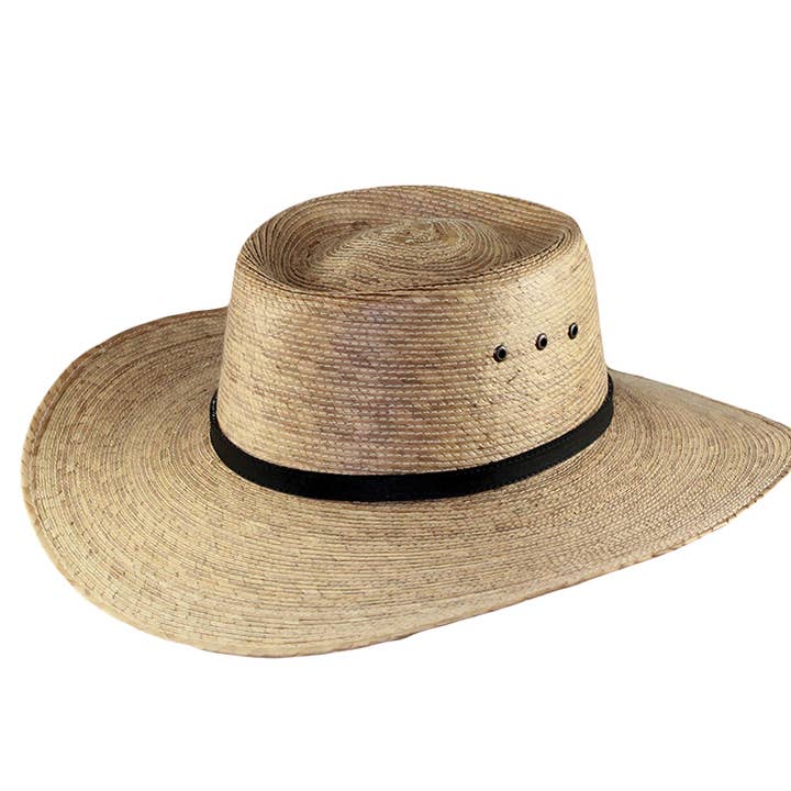 Jeanne Simmons Accessories - Wholesale Straw Hat - Unisex - 3" Brim Gambler Palm Braid 6665 Hat Spring