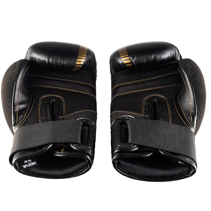 Reeva Europe – Großhandel Fitnessgeräte – Boxhandschuhe aus Leder - Gold