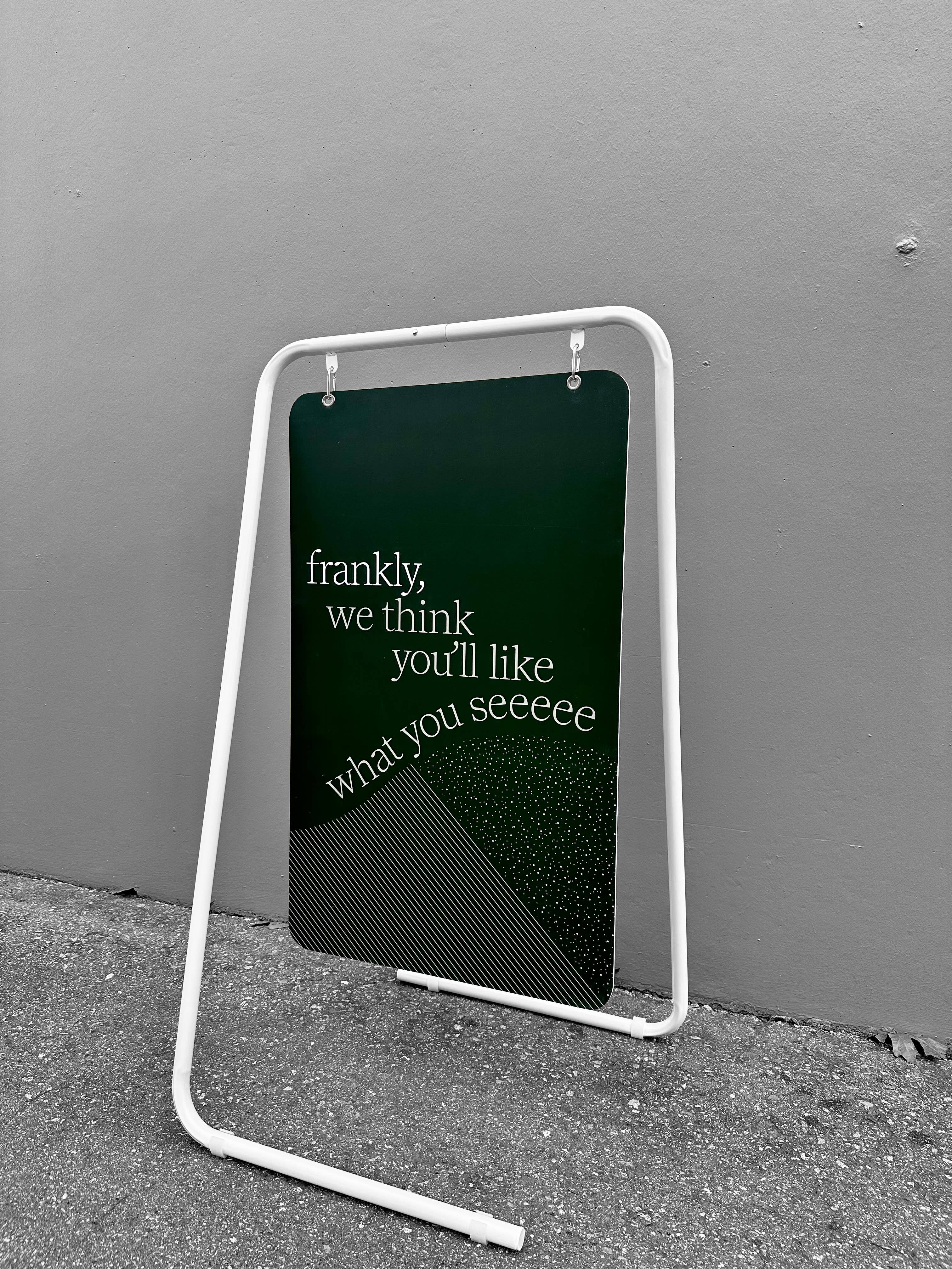DisplayCanada - Wholesale Outdoor Sign - Swing Board Metal Wire A-Frame - Sidewalk Signboard for Street Advertising - SW-FRAME0362