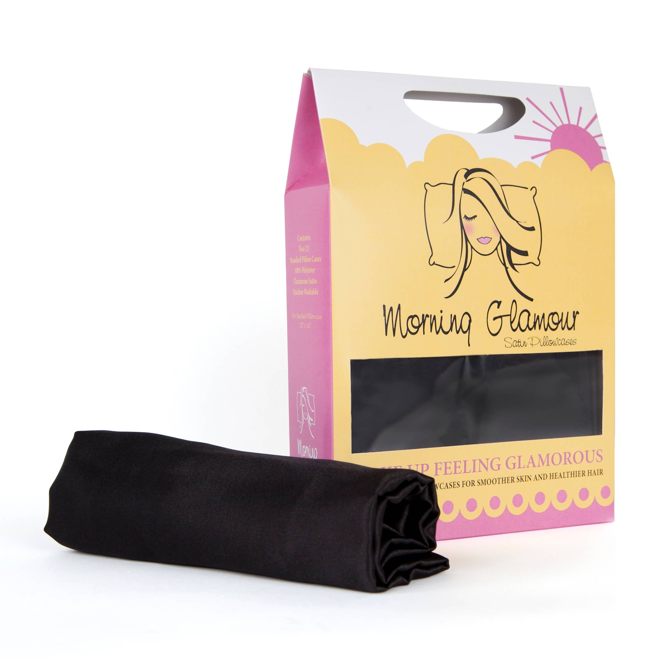 Morning Glamour – wholesale Bedding pillowcase/sham – Signature 2PK Satin Pillowcase- STANDARD/QUEEN12