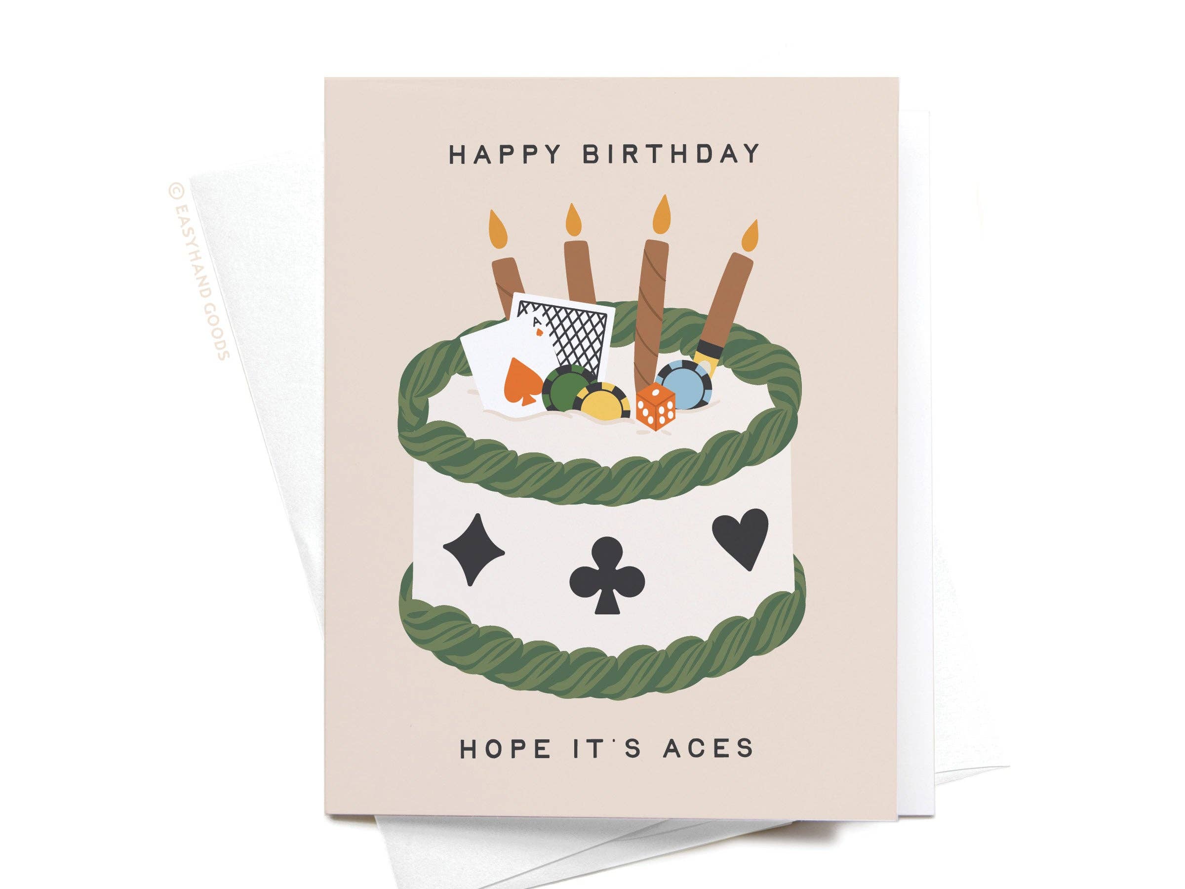 Easyhand Goods – formerly Onderkast - Wholesale Birthday Card - Aces Poker Birthday Greeting Card0