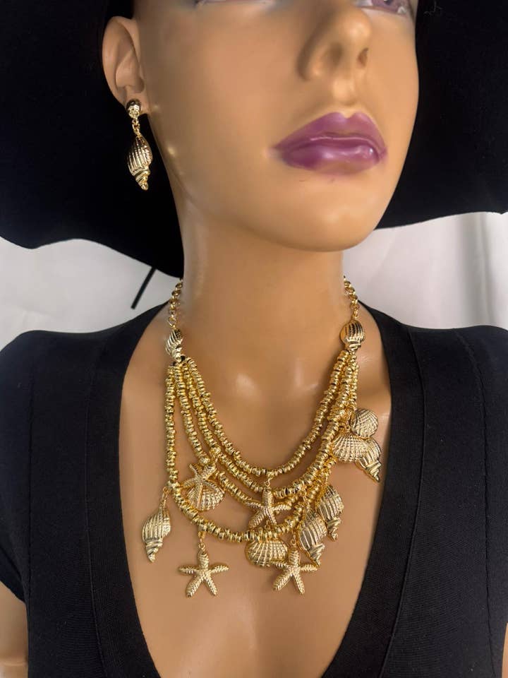 Gold Charm Jewelry Set for wholesale by BUBU BY TEKIN SHOP