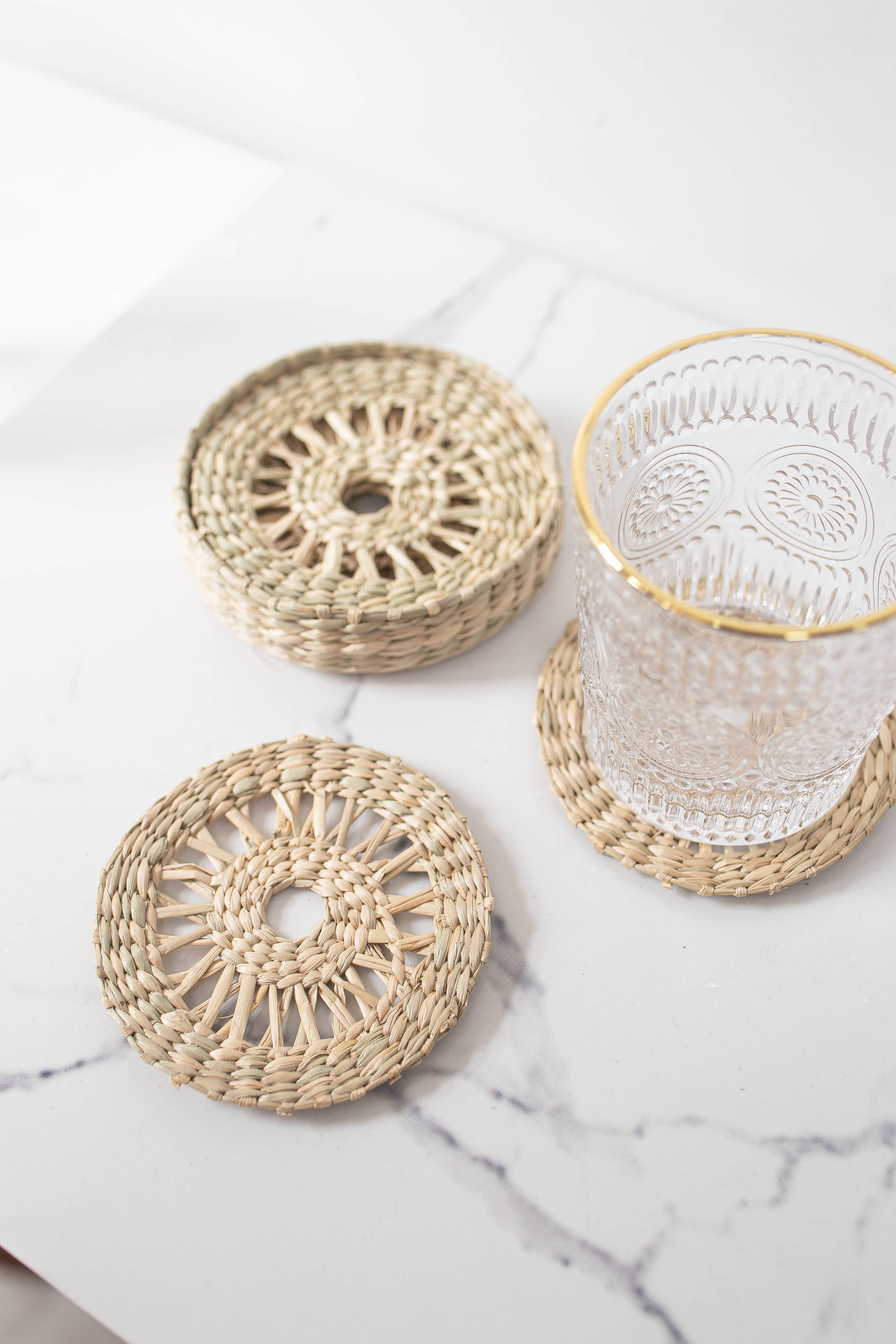 Tonkin Handicraft - Wholesale Coasters - Set of 4 Seagrass Coasters4