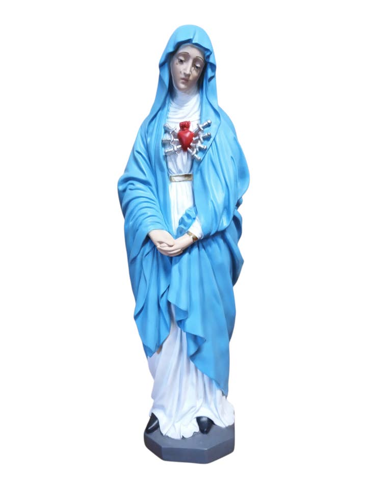 Statue der Madonna Addolorata aus Harz, 60 cm (23,62 Zoll) für den Großhandel von Costa Articoli Religiosi