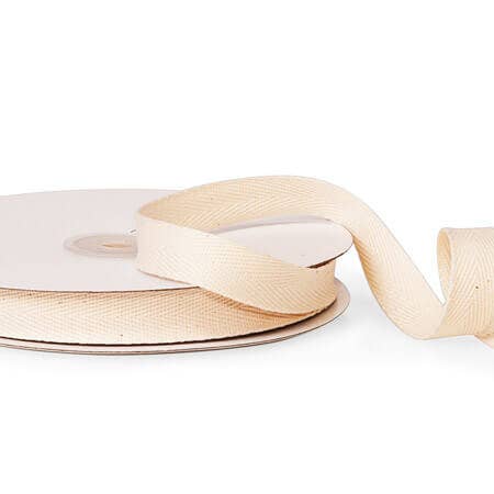 Natural Cotton Twill Ribbon for wholesale on Faire1