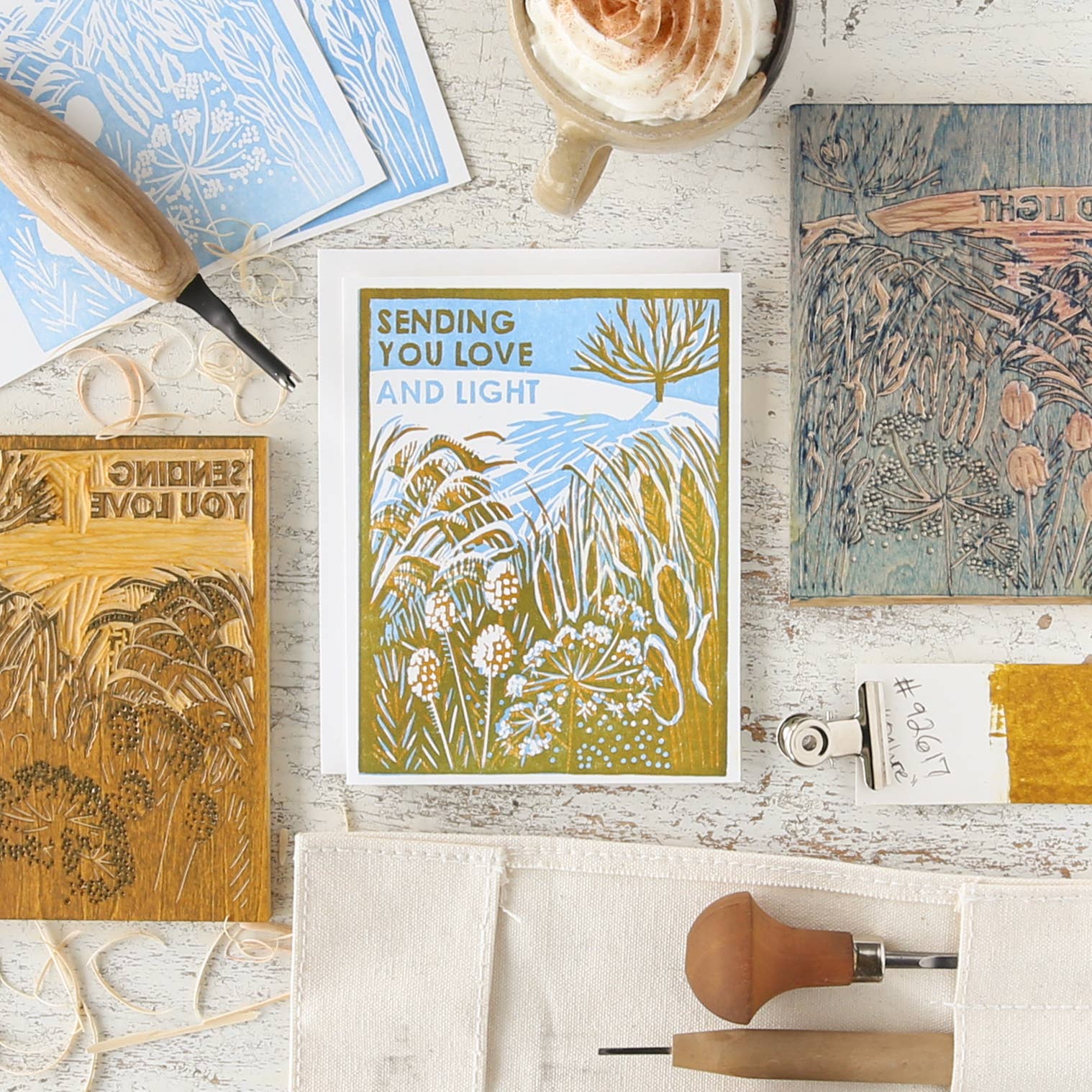 Heartell Press – wholesale Hanukkah card – Love and Light (Winter Garden) Hanukkah Card3