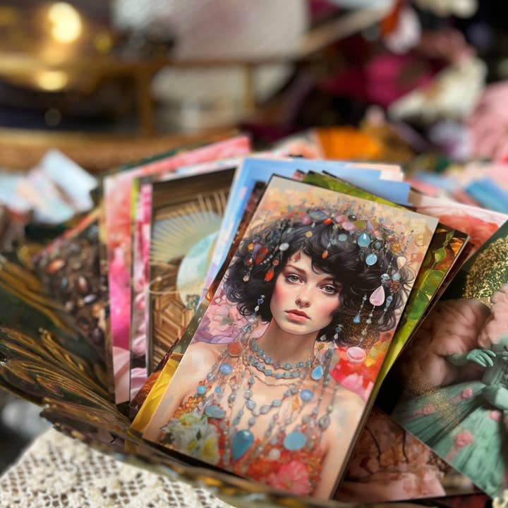 Abstract Art Fragrance Testing Post Cards for wholesale by Jitterbug Perfumes