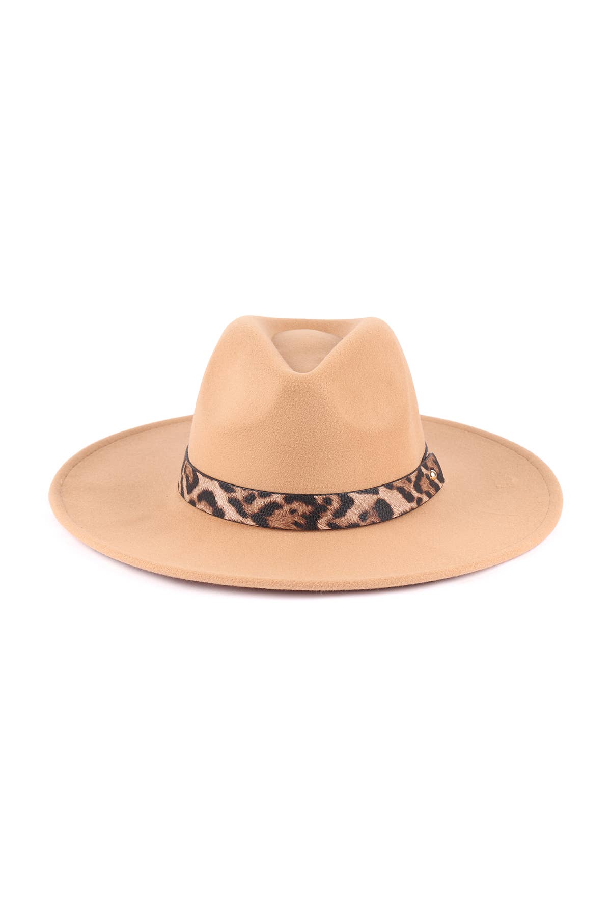 MYS Wholesale Inc - Vente Chapeau en feutre - femme - Chapeau à bord tendance en feutre avec accent léopard10