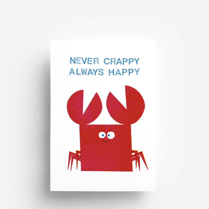 Happy Crappy Postcard DIN A6 for wholesale by jungwiealt