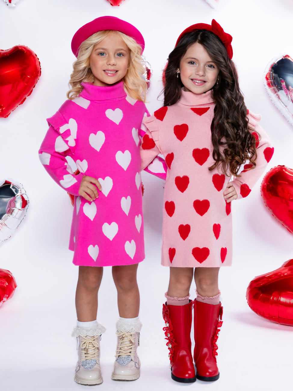 Warms My Heart Hot Pink Sweater Dress for wholesale on Faire7