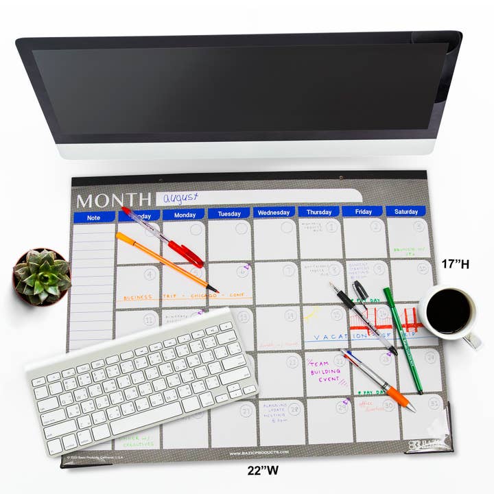BAZIC Products - Wholesale Calendar - 17" X 22" Undated 12-Month Desk Pad Calendar6