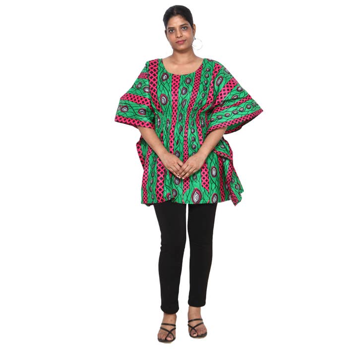 African Stars - Wholesale Kaftan - Women's - Women's Half Kaftan With Elastic Waist -- FI-P1442