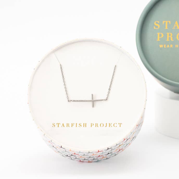 Starfish Project, Inc - Wholesale Pendant/Charm Necklace - Radiant Cross Necklace in Silver2