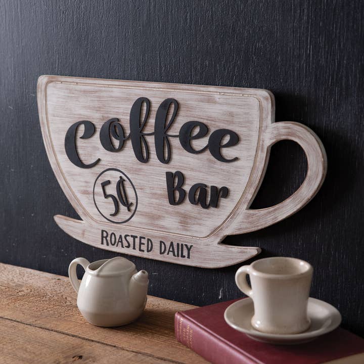 Coffee Bar Wall Sign for wholesale by CTW Home Collection