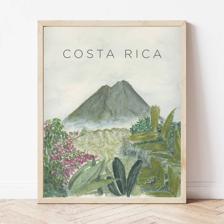 Aquarelldruck Costa Rica für den Großhandel von Rebekah Nicole Ink