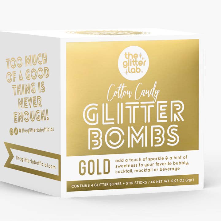 Gold Drink Glitter Bombs for Cocktails, Mocktails & Bubbly and other Purchase Wholesale sparkling ice. Free Returns & Net 60 Terms on Faire trending on Faire.