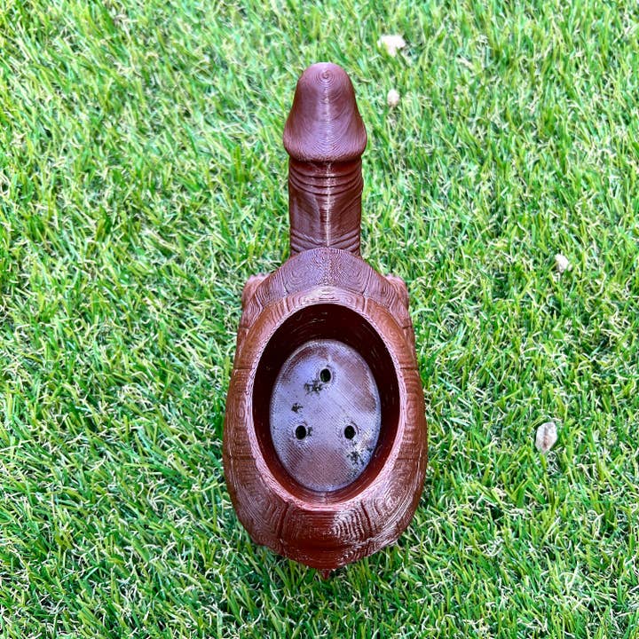 NumanPrints - Venta al por mayor Regalo de broma/detalle - Plantador Turtle Dick con pene de tortuga impreso en 3D Dickasaurus5
