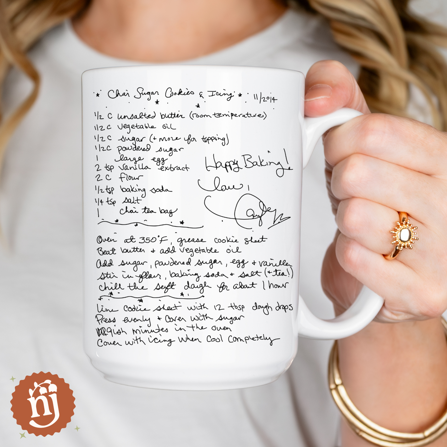 Nearly June Design Co - Wholesale Coffee Mug - Taylor's Chai Sugar Cookie & Icing Recipe Ceramic Mug2