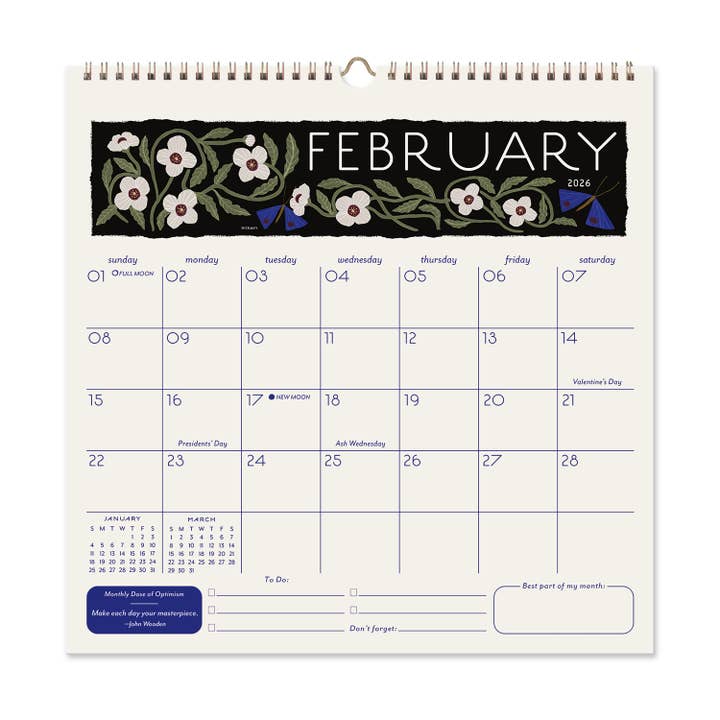 Seedlings - Wholesale Calendar - 2026 Seedlings Garden Party 12 Month Classic Grid Calendar22
