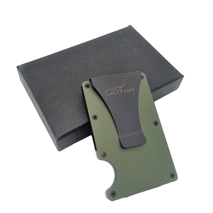 Portefeuille Slim | vert olive pour la vente par COWstyle