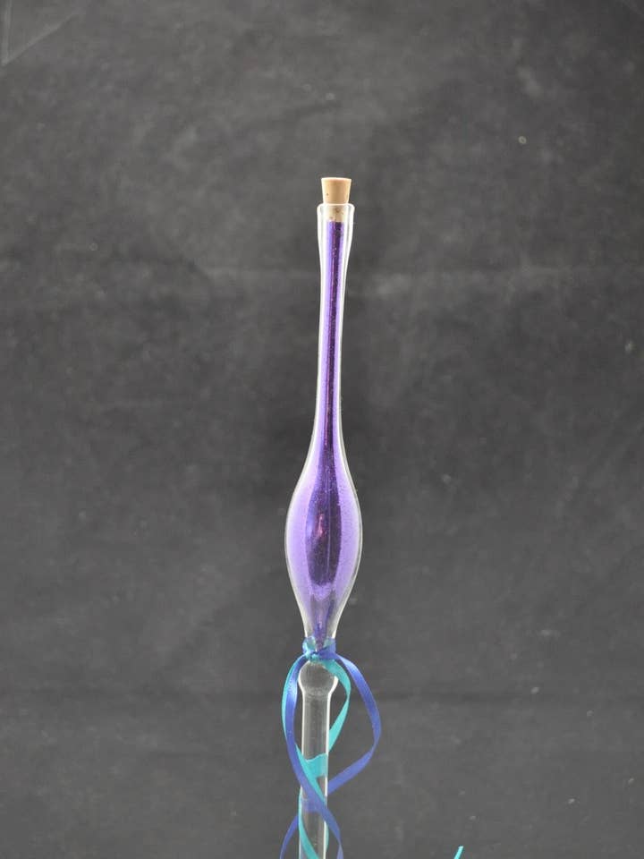 Purple Fairy Dust Glass Wand for wholesale by Crystal Dragon