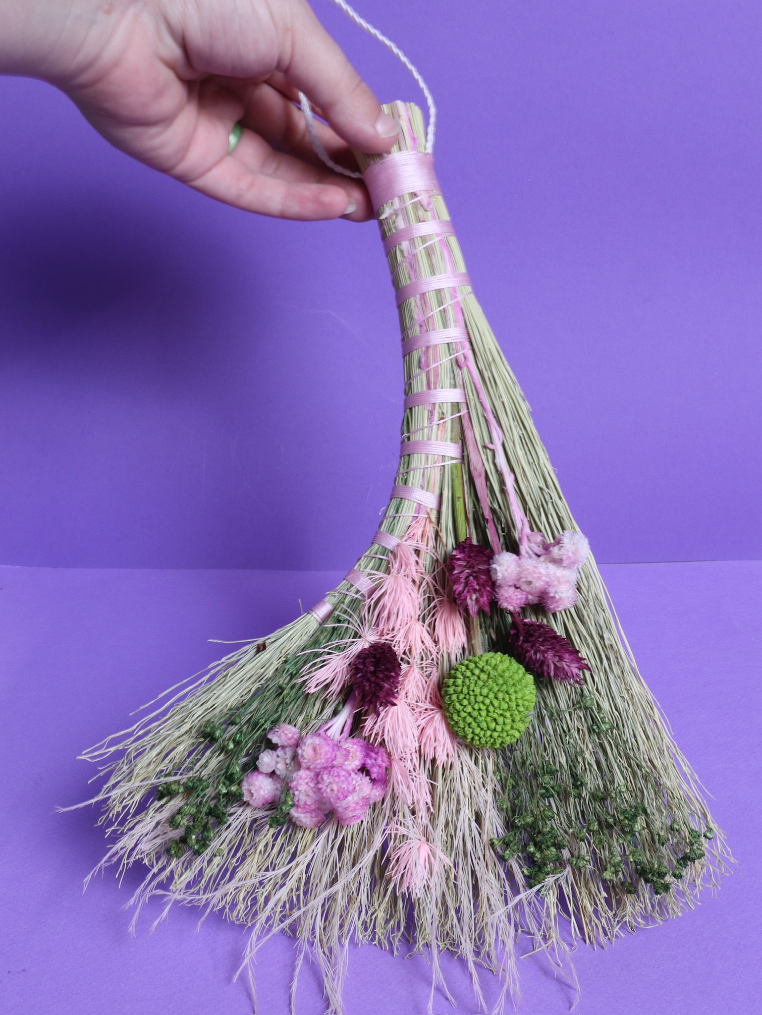 Venus Moon - Wholesale Sculpture - Adorned Floral Whisk Brooms (Assorted Colors)5