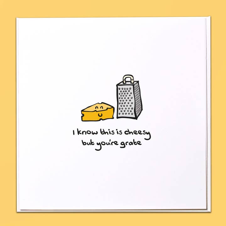 I know this is cheesy but you're grate Greeting Card for wholesale by The Crafty Giraffe